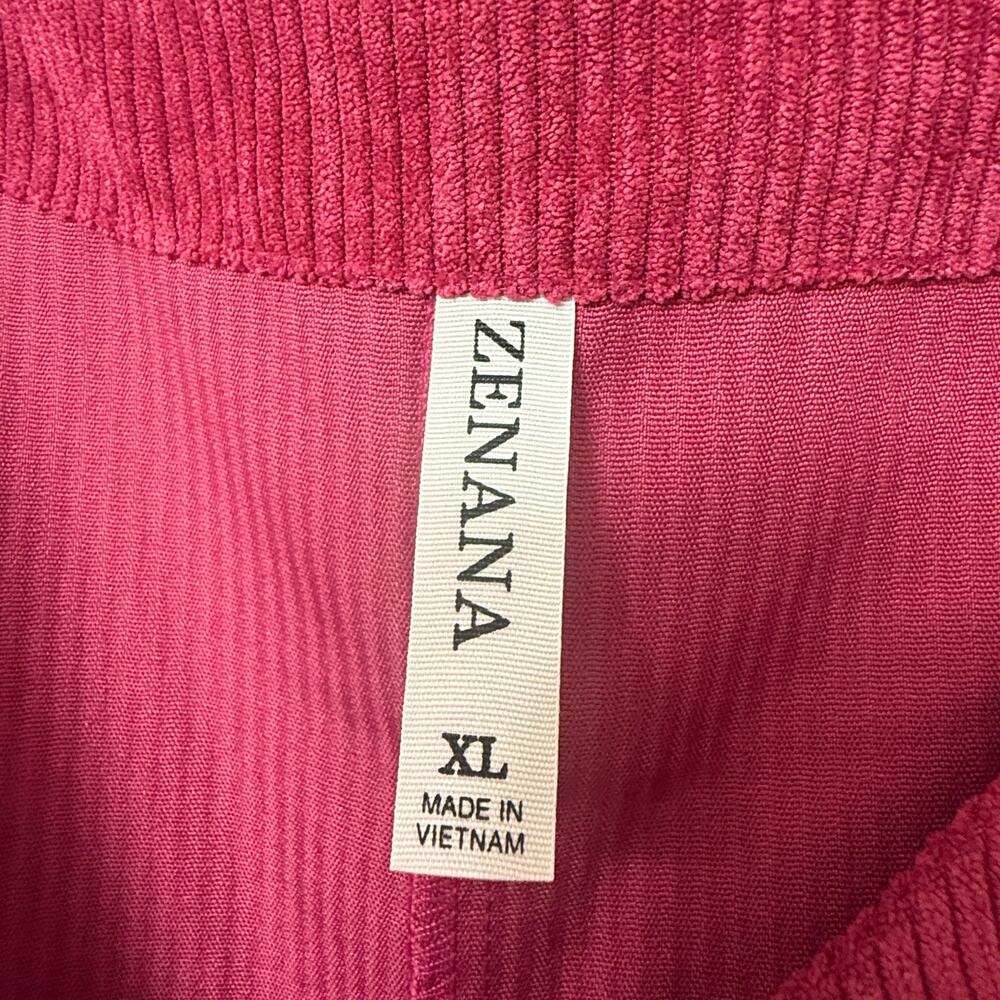 NWOT Zenana Outfitters Magenta Corduroy Overall Pocket Sleeveless Dress Size XL - Picture 13 of 13
